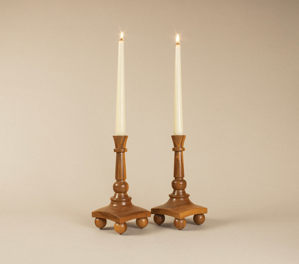 WOODEN CANDLESTICKS