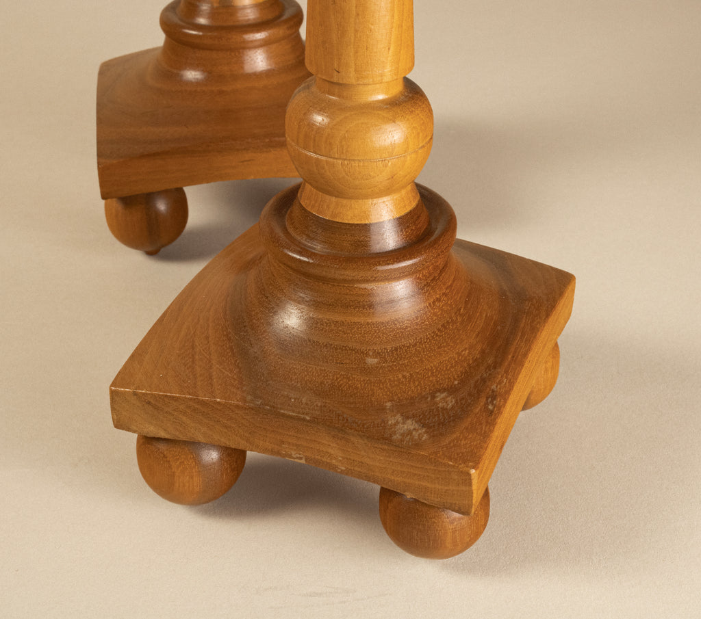 WOODEN CANDLESTICKS