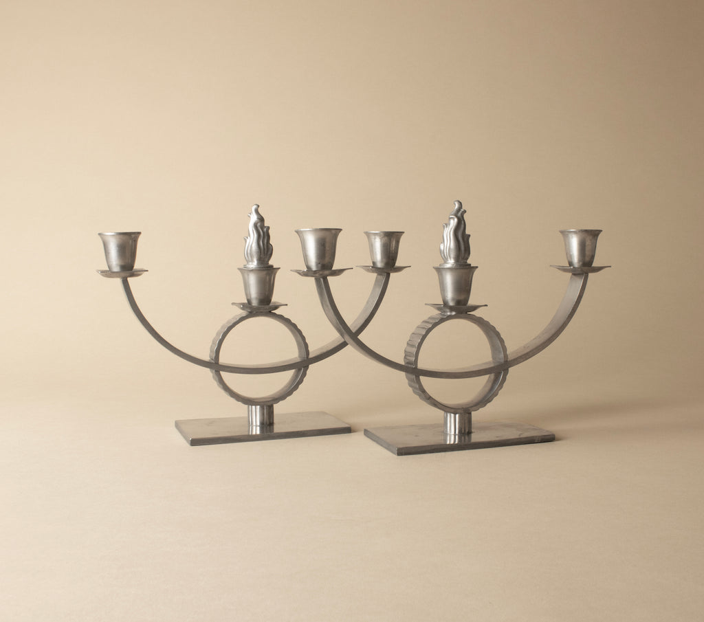 PEWTER CANDELABRA