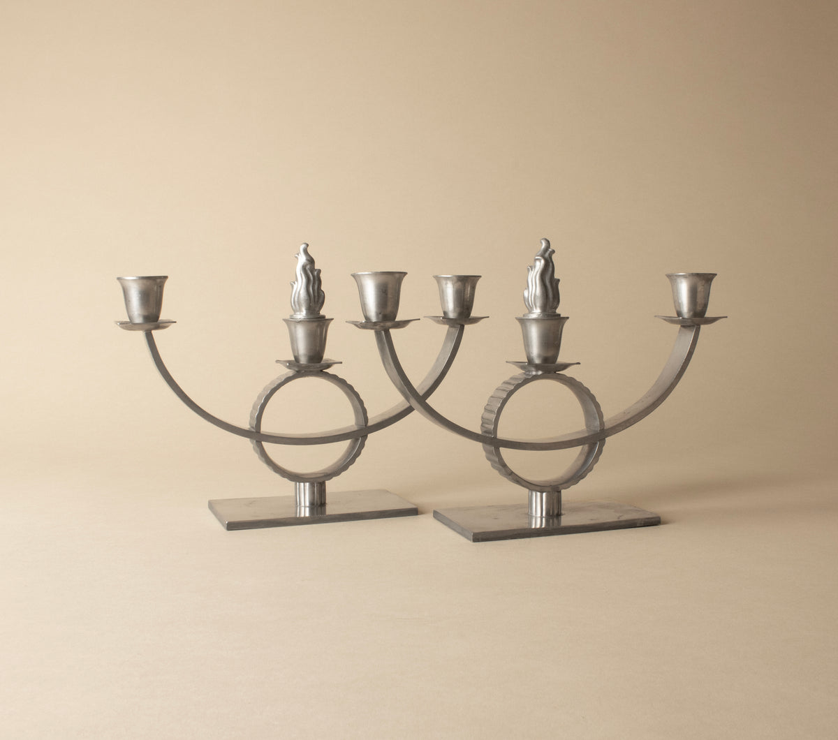 PEWTER CANDELABRA