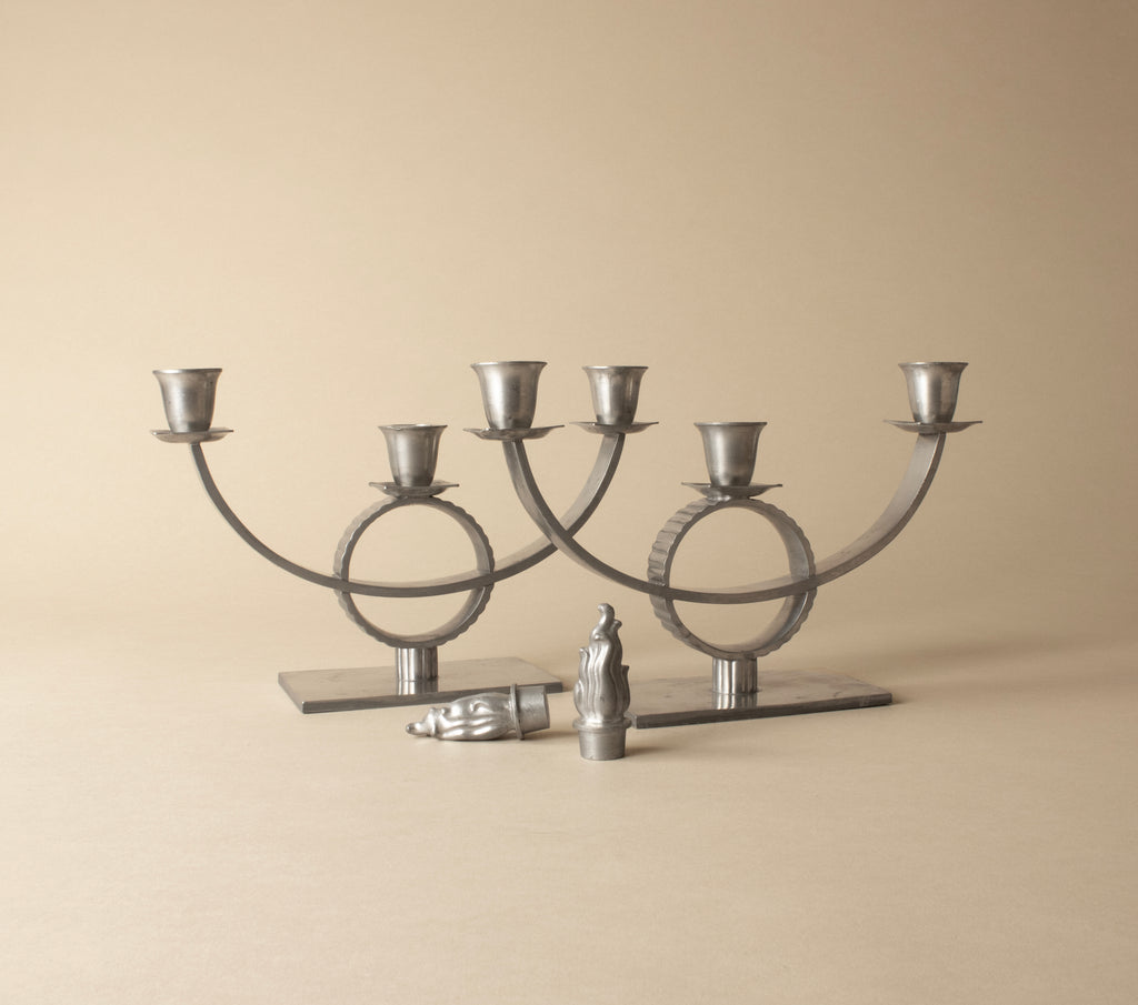 PEWTER CANDELABRA