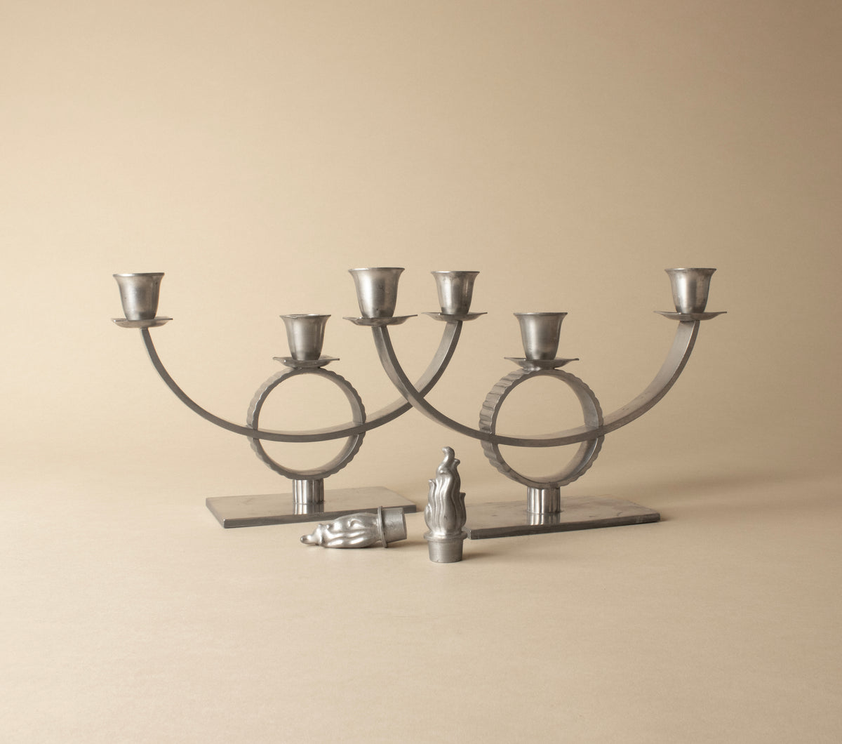 PEWTER CANDELABRA