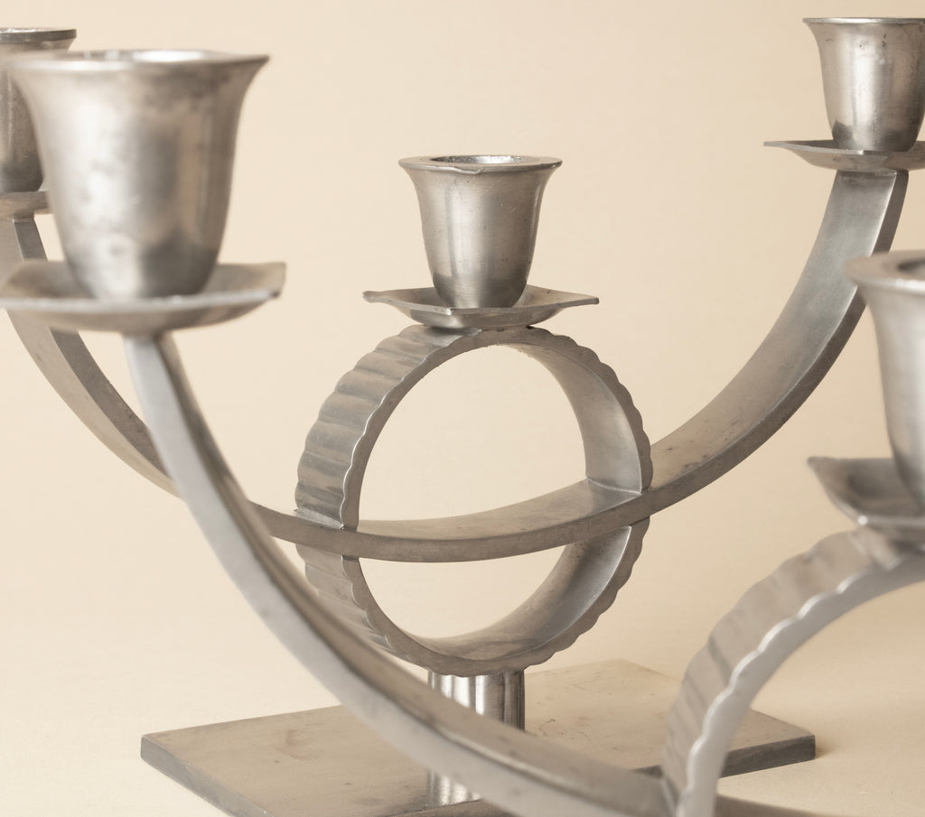 PEWTER CANDELABRA