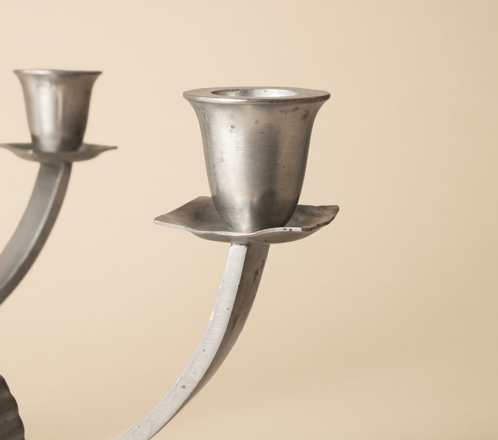 PEWTER CANDELABRA