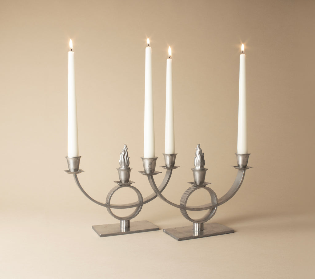 PEWTER CANDELABRA