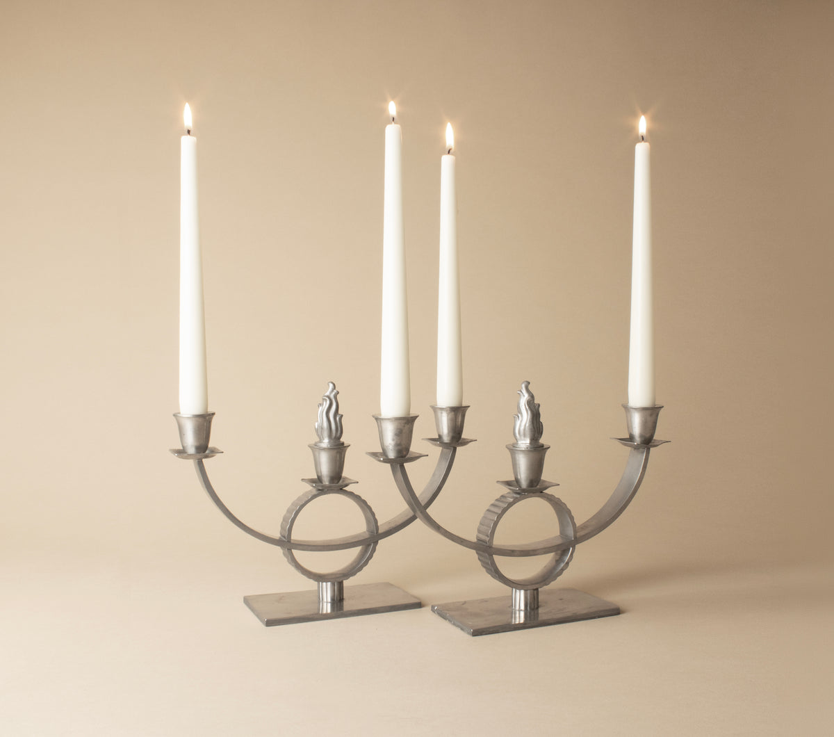 PEWTER CANDELABRA